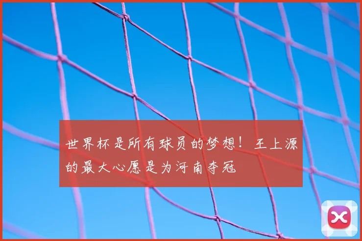 世界杯是所有球员的梦想！王上源的最大心愿是为河南夺冠